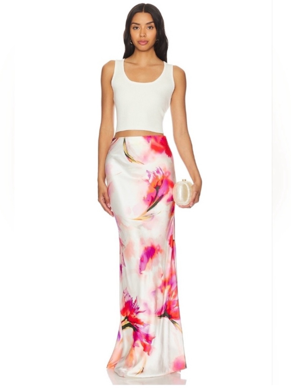 NBD Feyra Pink Floral Skirt